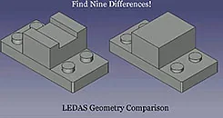 Geometry Comparison Technology from LEDAS Embeds ASCON C3D Kernel